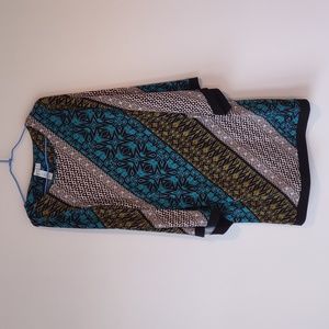 NWT Emma & Michelle Long Sleeved Geometric Print Dress Women's Size M